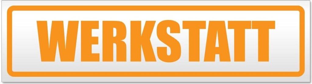 Kiwistar Werkstatt Magnetschild Schild magnetisch - 60cm Orange - Magnetfolie für Auto PKW Kfz