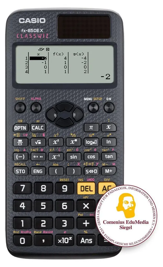 Casio FX-85 DE X ClassWiz avec écran LCD haute résolution et solaire