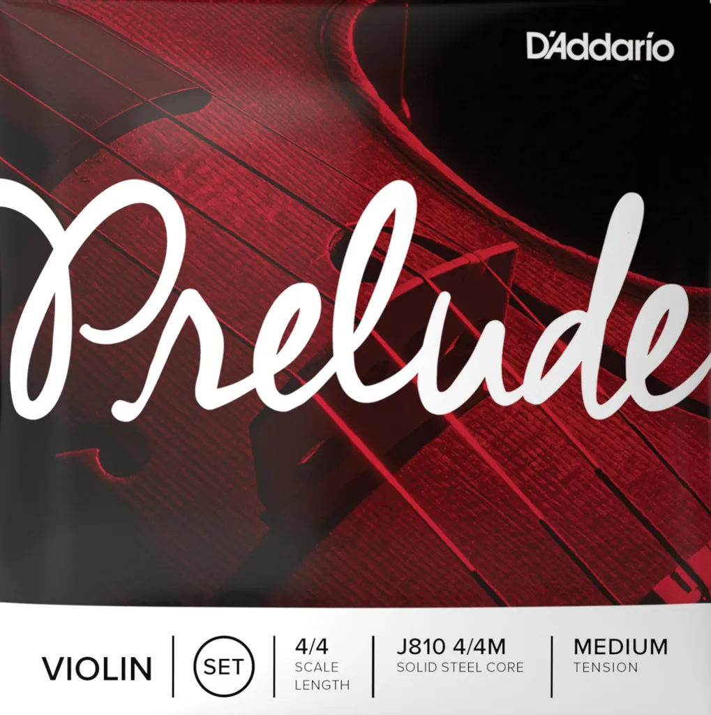 Cordes Violon 4/4 D'Addario J810 Prelude Idéales pour l'Étude Medium