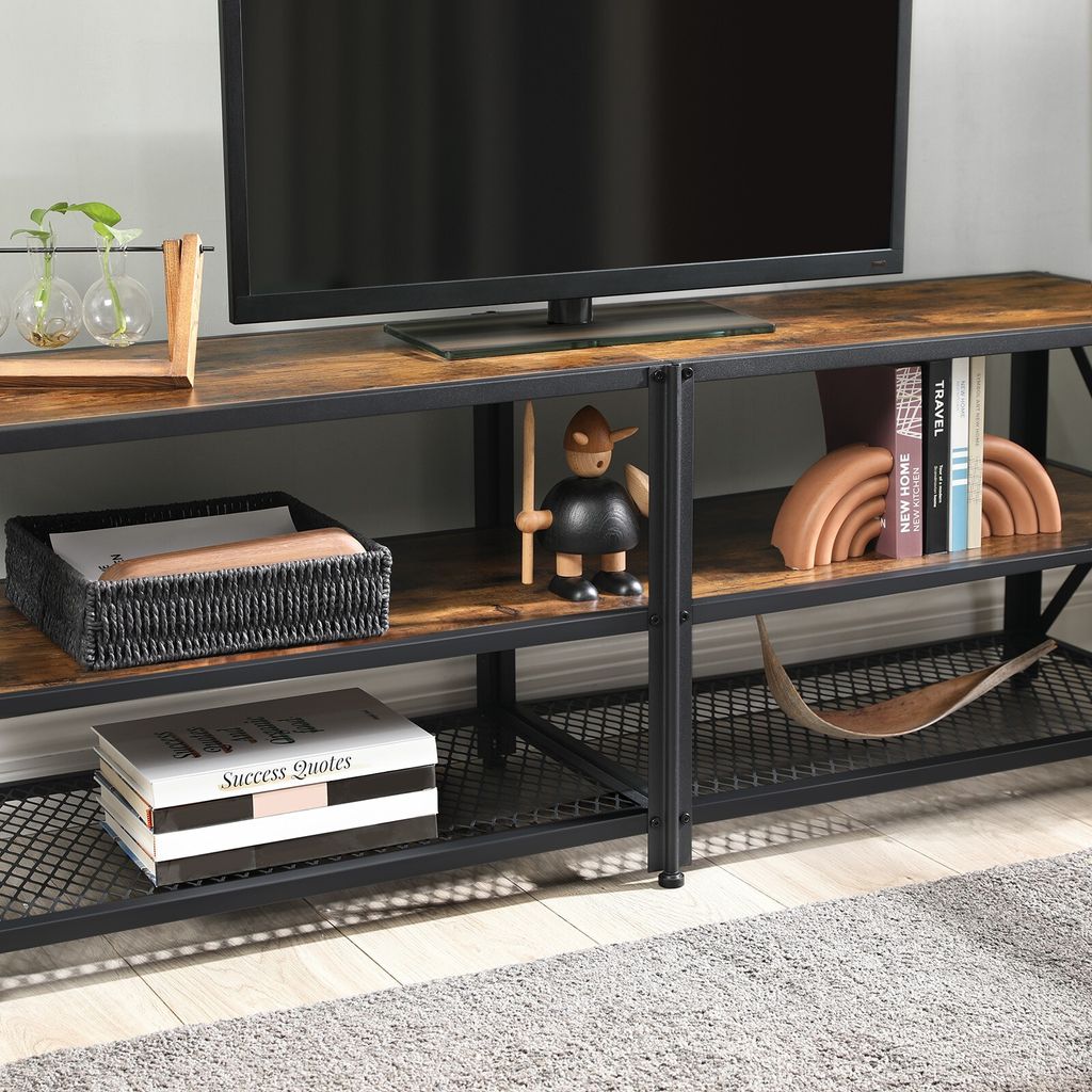 Televizní stolek RTV 160 cm hnědý LOFT Obrázek produktu 12