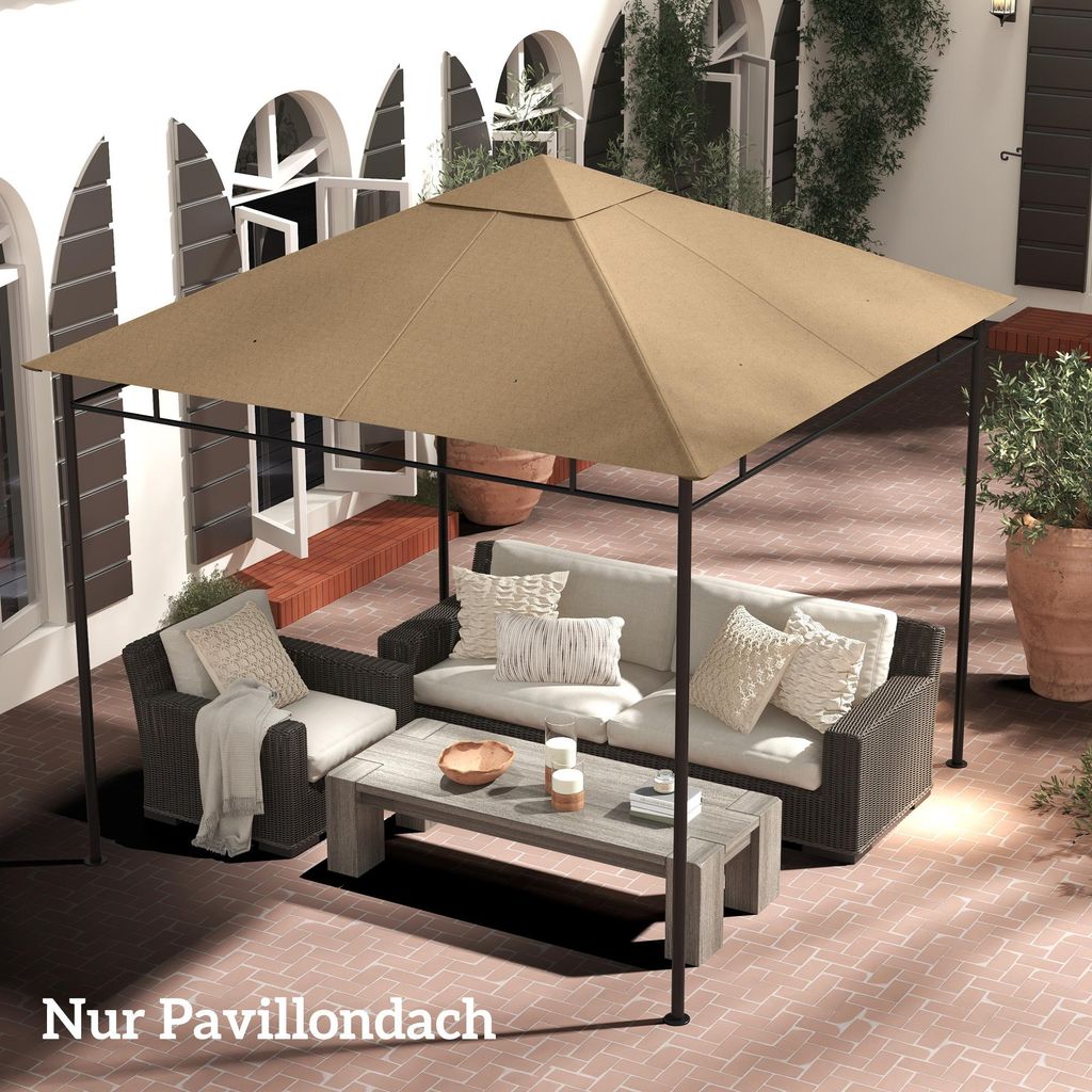 Ersatzdach Pavillon 3x3 m, Pavillondach Polyester Produktbild 