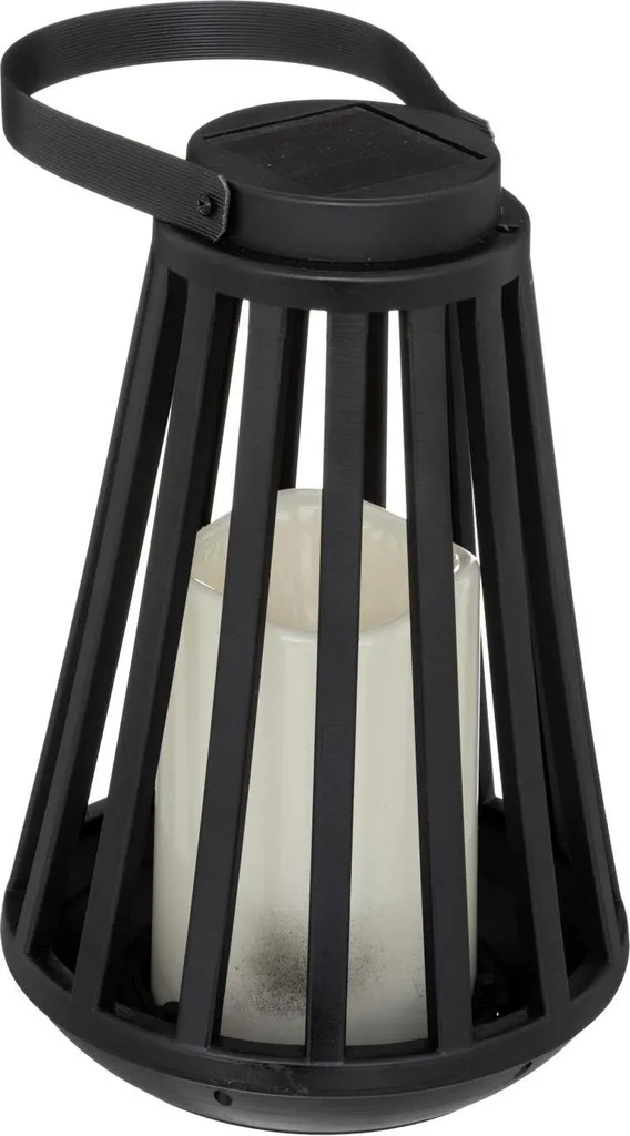 Lanterne solaire Brit effet flamme hauteur 21,5 cm pour jardin chic