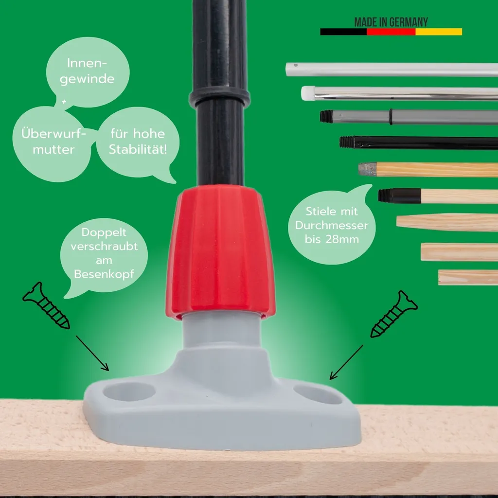 Scopa Novaliv 80 cm con Manico | Scopa da Sala e Officina Robusta