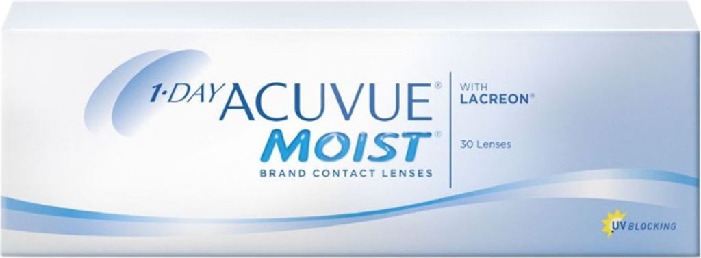 1-DAY ACUVUE MOIST - 30 daily lenses - Sph: -2.75, BC: 9.0, D: 14.2