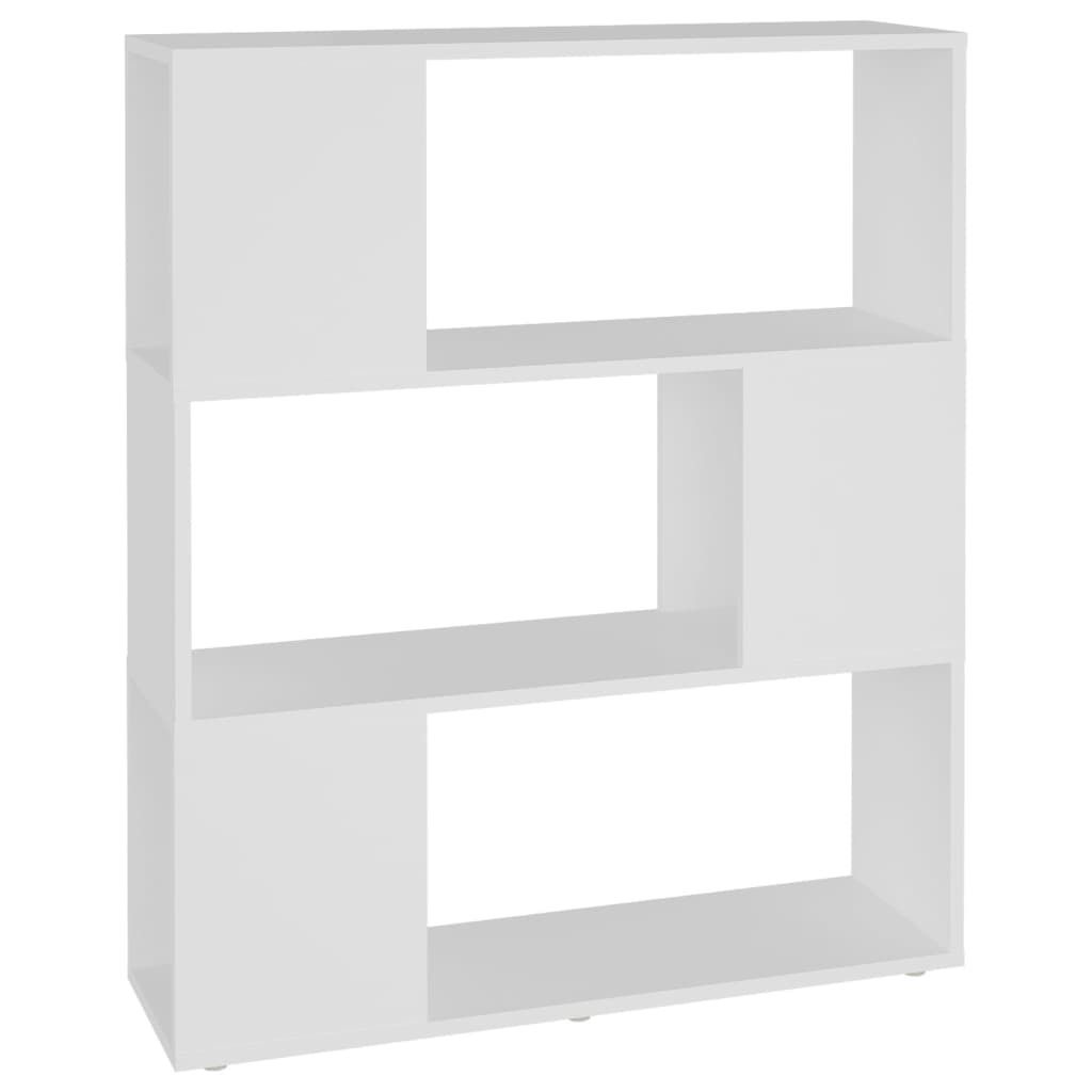 vidaXL Knihovna Room Divider White 80x24x94 cm Dřevěný Obrázek produktu 