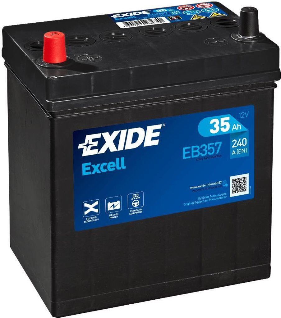 Exide EB357 Excell 12V 35Ah 240A Autobatterie