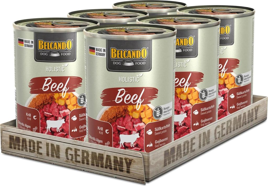Belcando Holistic Beef 6x 400 g– Nassfutter für Hunde mit Superfoods