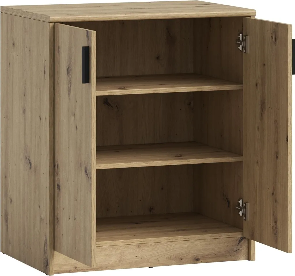 Commode chêne artisan Nelly - Rangement robuste 74 cm de largeur