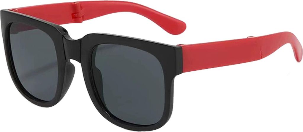 Faltbare Kindersonnenbrille, UV400-Schutz, quadratisches Gestell, geeignet für Kinder von 6-8 Jahren, Mädchen und Jungen