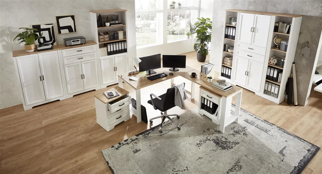 Bureau compact Jasmin 120cm finition pin clair robuste et esthétique