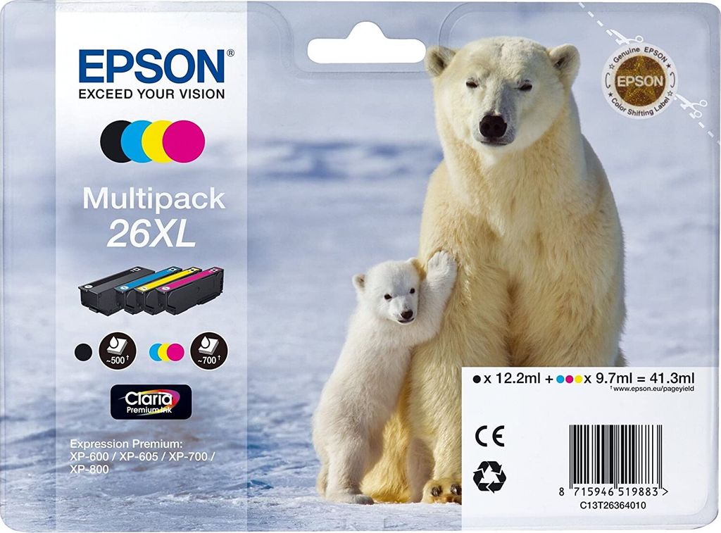 Epson Tintenpatrone 26XL Schwarz (9,7ml) Produktbild 