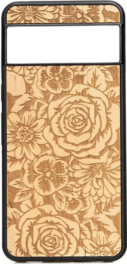 Custodia in legno Bewood per Google Pixel 8 ROSES ANIEGRE