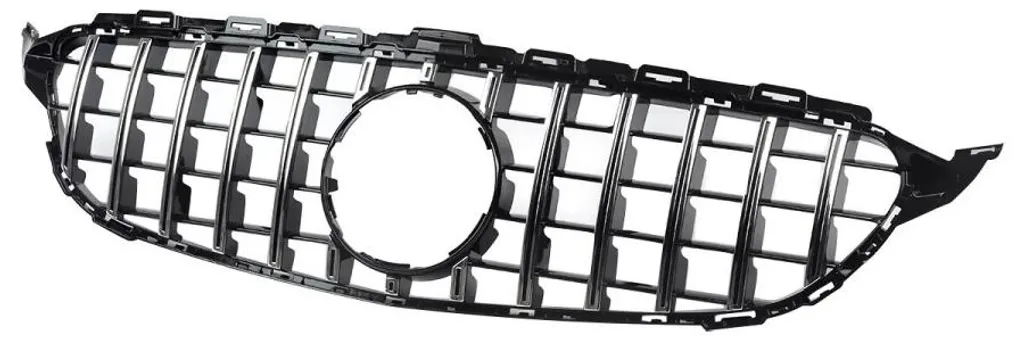 Grille pare-chocs noir mat en ABS robuste, installation facile et rapide