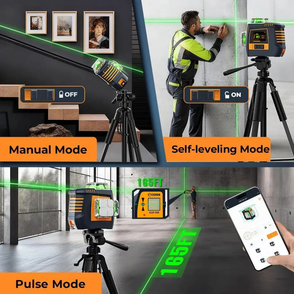 Niveau laser 360° pour pose de carrelage et cloisons - Précision 30m - 4