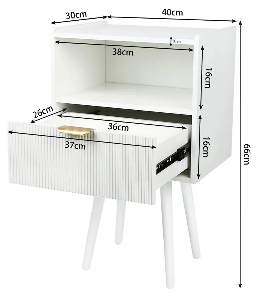 Table de chevet compacte blanche : la solution gain de place par excellence