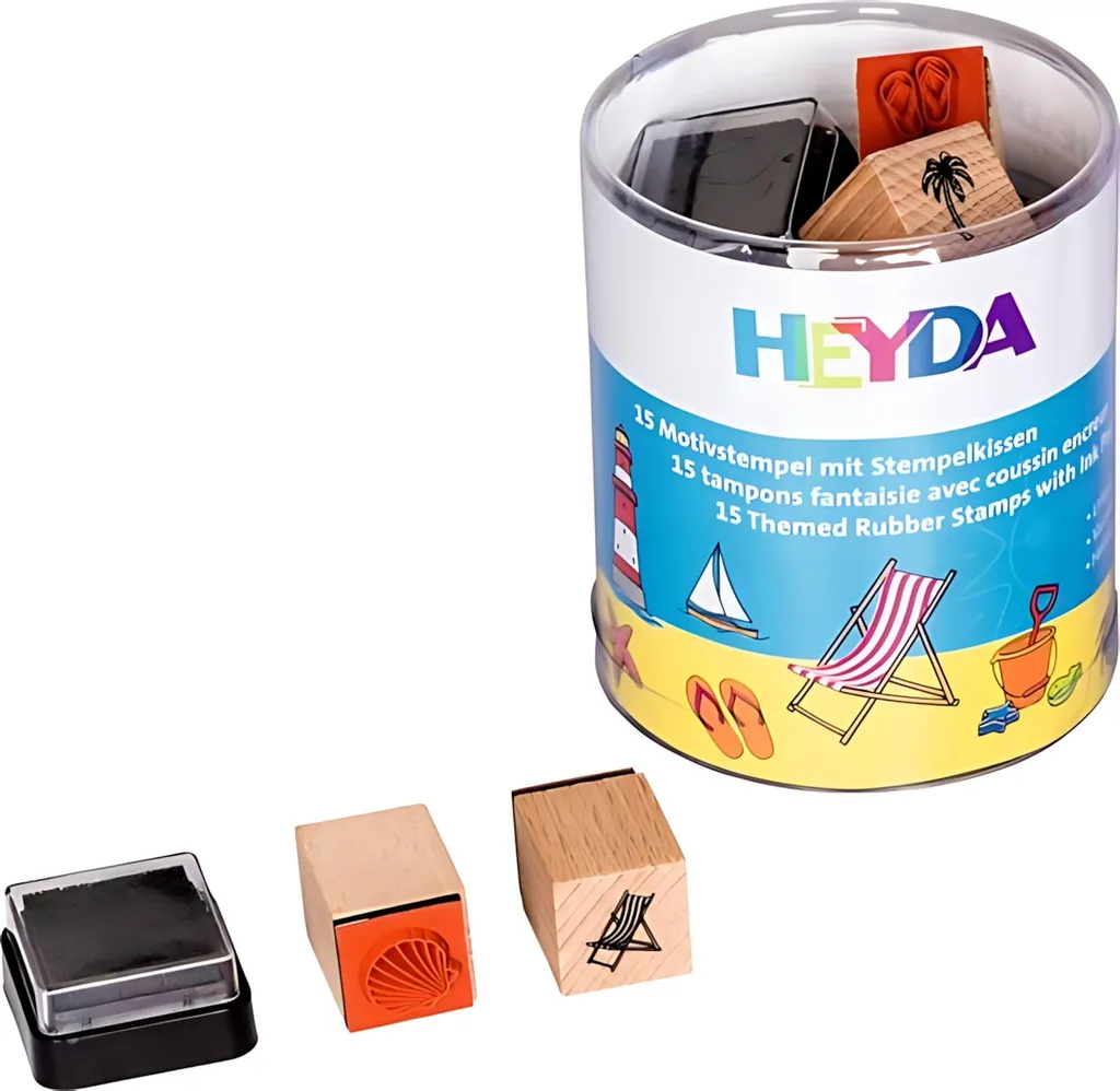Personnalisez vos carnets avec le set de tampons vacances Heyda