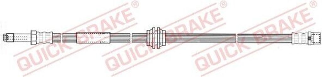 QUICK BRAKE 37.941 Bremsschlauch für VW Transporter V Bus (7HB, 7HJ, 7EB, 7EJ, 7EF, 7EG, 7HF, 7EC) Multivan V (7HM, 7HN, 7HF, 7EF, 7EM, 7EN)