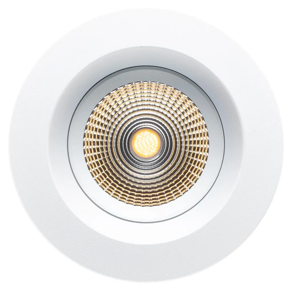 Plafonnier LED rond encastrable étanche IP44 Arclite Century blanc