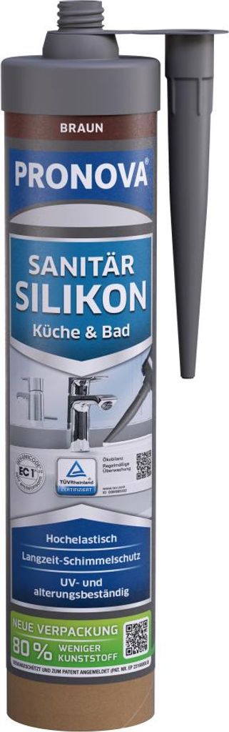 PRONOVA ECO Sanitär Silikon 280 ml braun Produktbild 