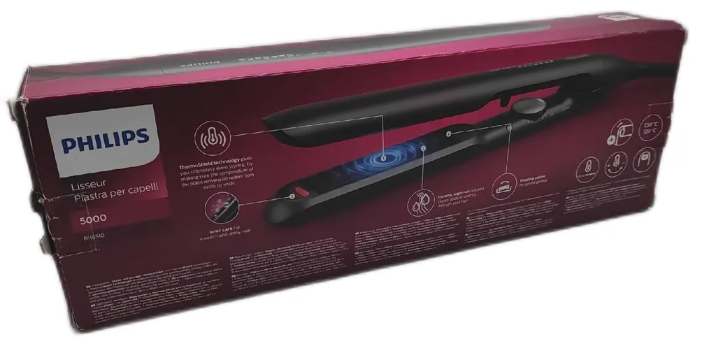 Fer à lisser Philips BHS510/00 Noir avec technologie ThermoShield - 36
