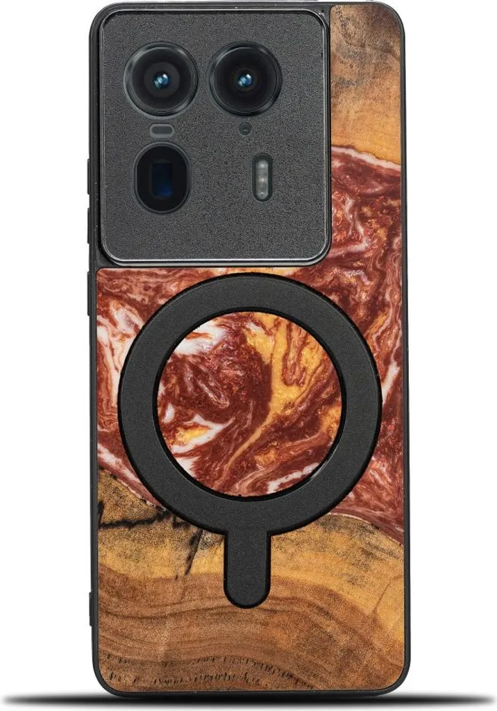 Custodia Legno Bewood per Motorola Edge 50 Ultra MagSafe Marte