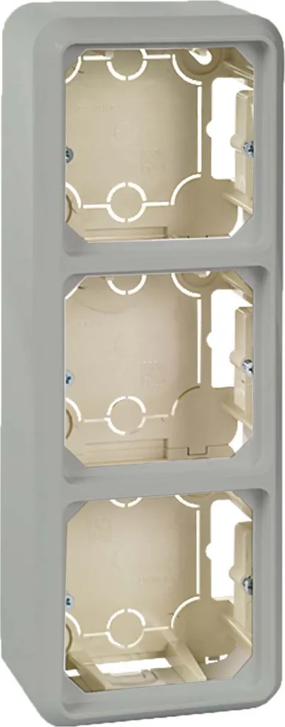 Elso Boîtier Apparent Triple Blanc Pur ELG234314 pour Installation Saillie