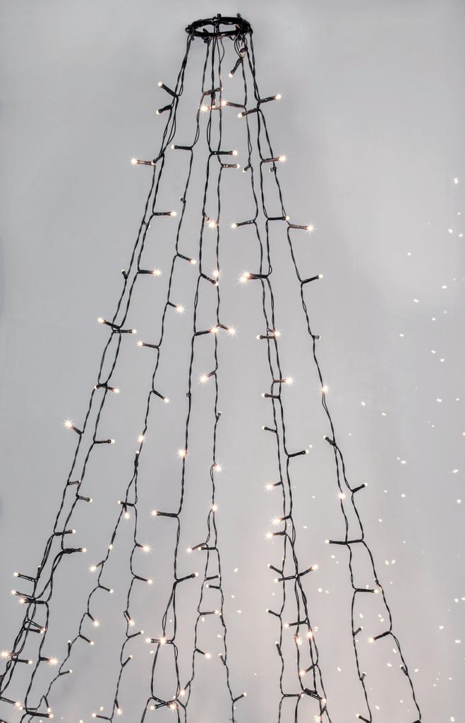 EGLO LED Weihnachtsbaumbeleuchtung für innen und außen, Überwurf-Lichterkette warmweiß für Weihnachtsbaum, Lichternetz mit Kabel, 2 m