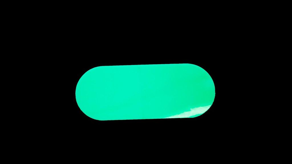 Oval - Glow in the dark Glow - in - the - dark 6 x 12 cm - Bodenmarkierung mit glatter Oberfläche - Glow - in - the - dark - Glatt - Polyvinyl chl...