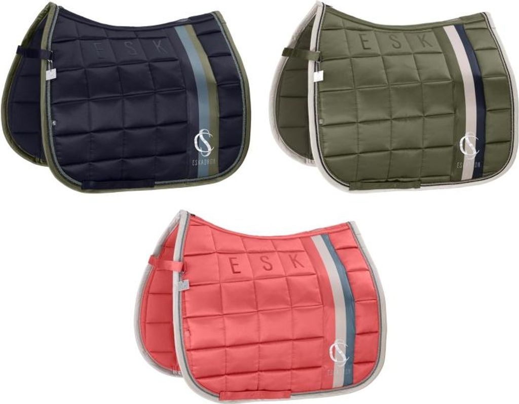 Eskadron Classic Sports Schabracke " BIG SQUARE MATTGLOSS " , Shetty Farbe - dusty olive