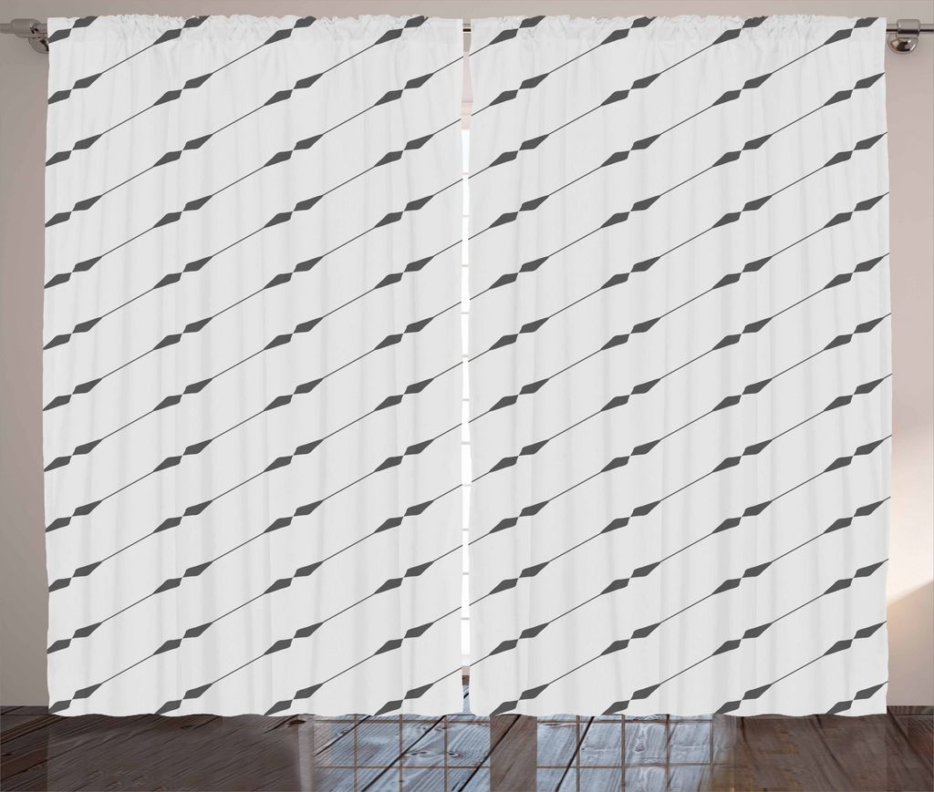 ABAKUHAUS Geometrisch Rustikaler Vorhang, Klassische Zusammenfassung, Wohnzimmer Universalband Gardinen mit Schlaufen und Haken, 280 x 175 cm, Beig...
