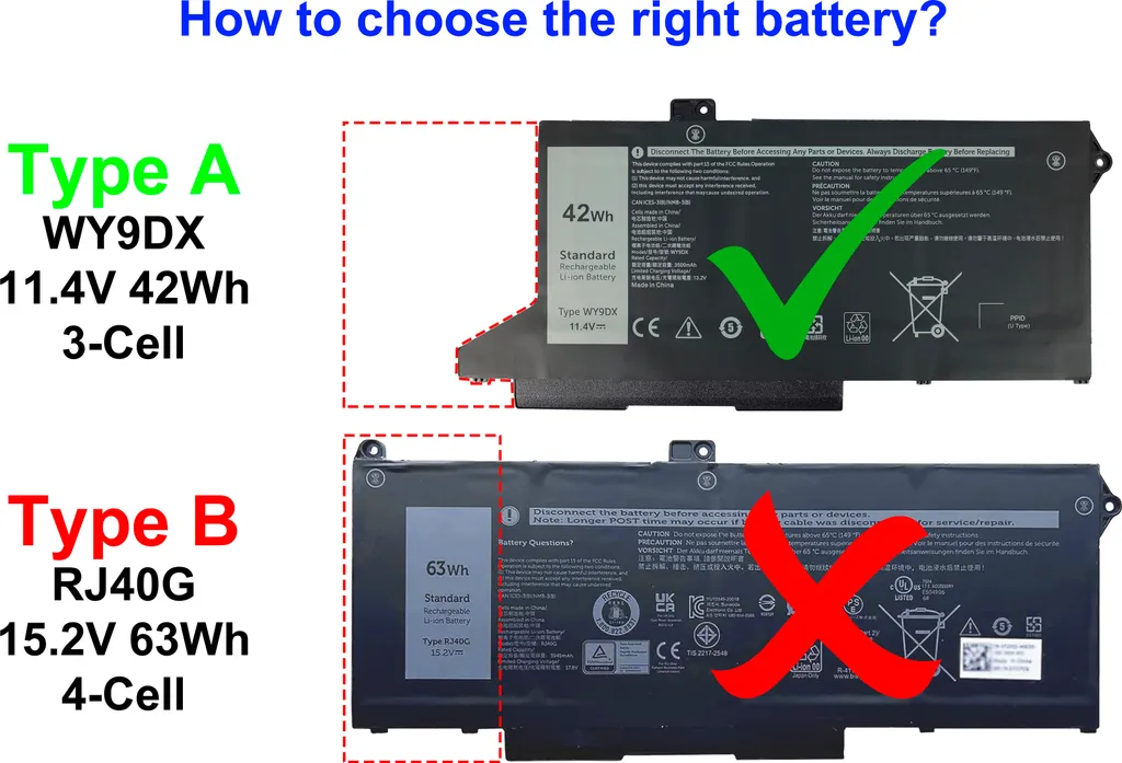Batteria PowerSmart 3680mAh per Dell Latitude 5420 5520 - 2