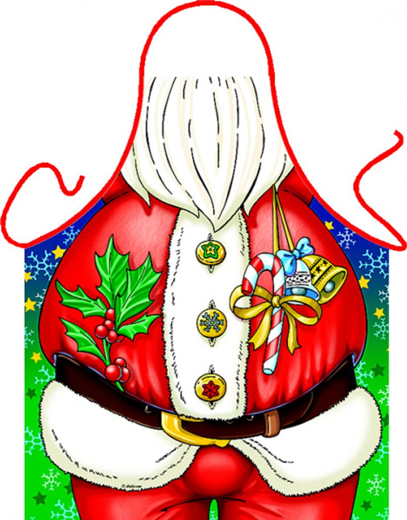Grill u. Küchenschürze - Weihnachtsmann