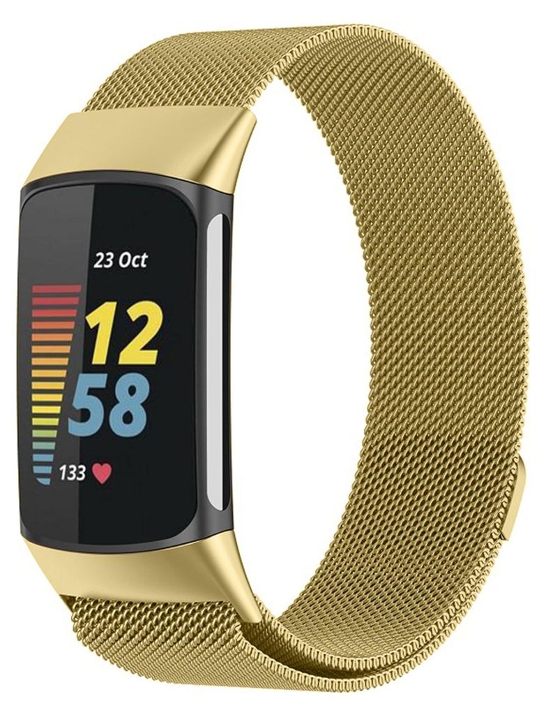 Für Fitbit Charge 6 / 5 Metall Stahl Mesh Armband mit Produktbild 