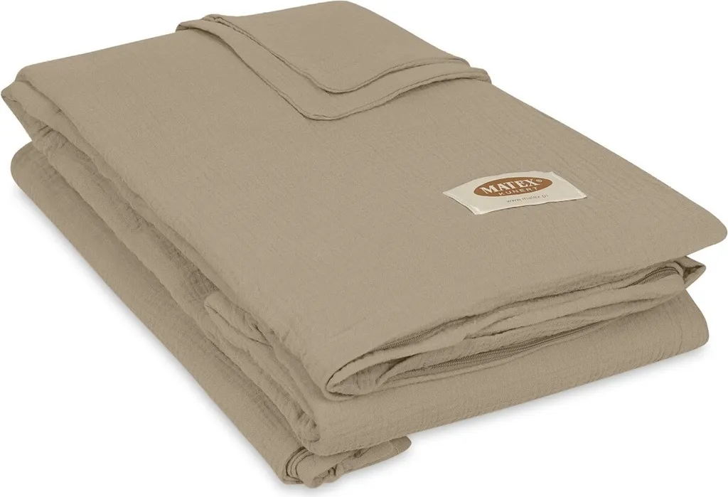 Must-Have Letto: Mussola di Cotone Marrone Chiaro 200x220 Elegante