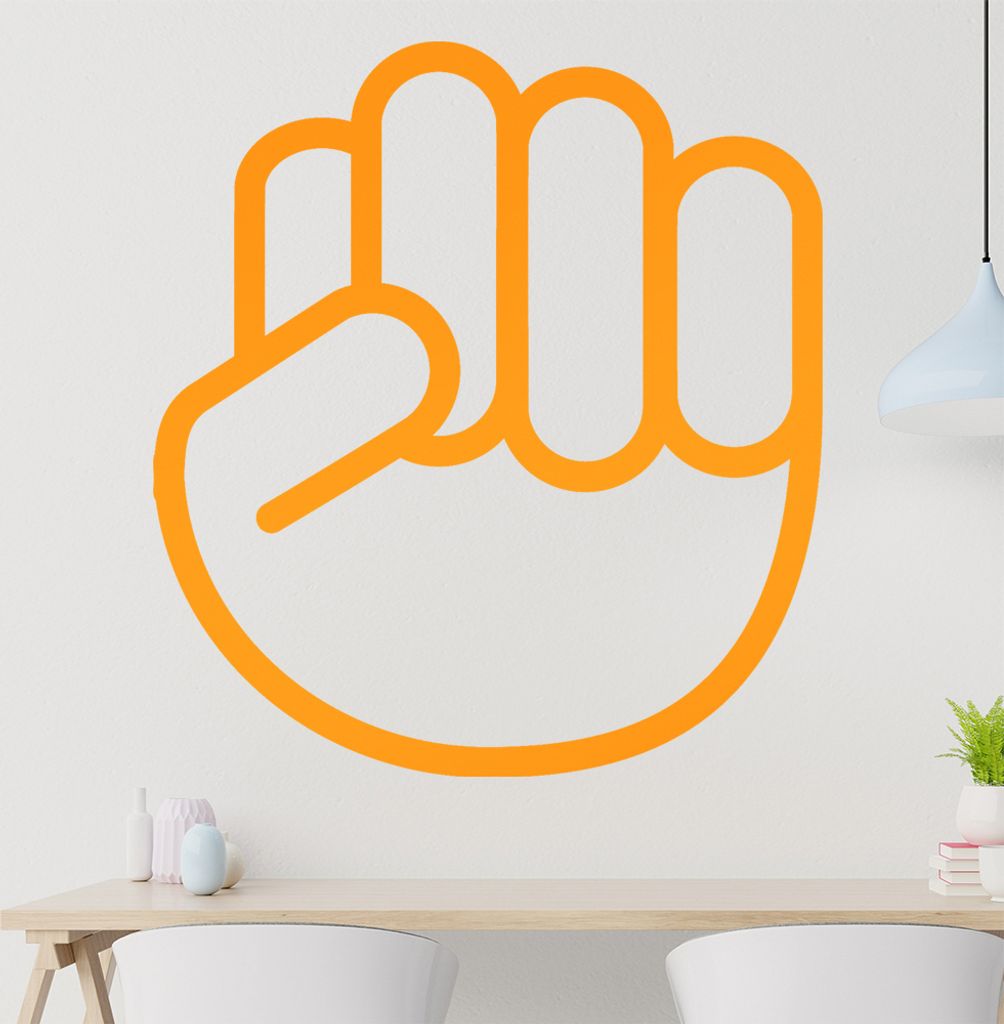 The Shocker Fist Wandtattoo in 6 Größen - Wandaufkleber Wall Sticker - Dekoration, Küche, Wohnzimmer, Schlafzimmer, Badezimmer