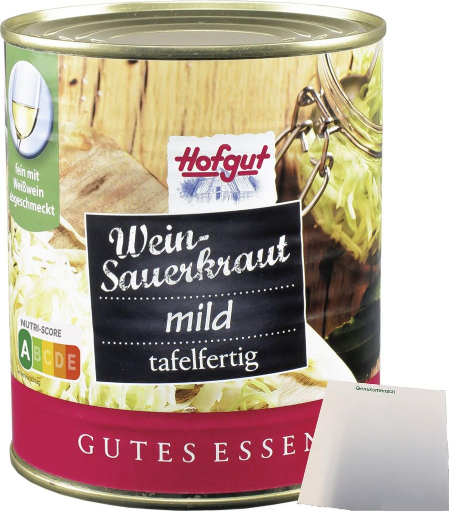 Hofgut Weinsauerkraut (850ml Dose) + usy Block