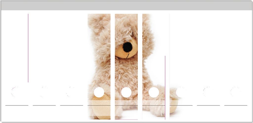 Wallario Ordnerrücken Sticker, selbstklebend für breite Ordner, 9 Stück, Motiv Süßer Teddybär