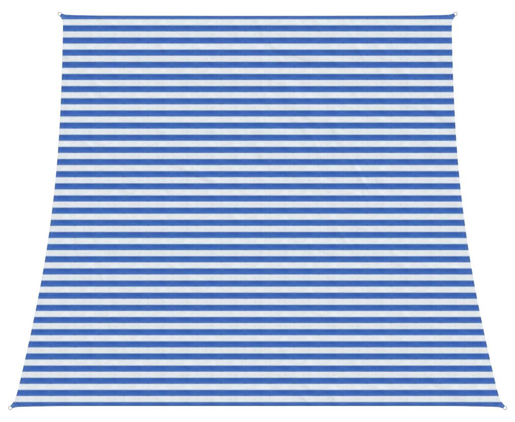 vidaXL Sonnensegel Blau und Weiß 4 / 5 x 4 m HDPE