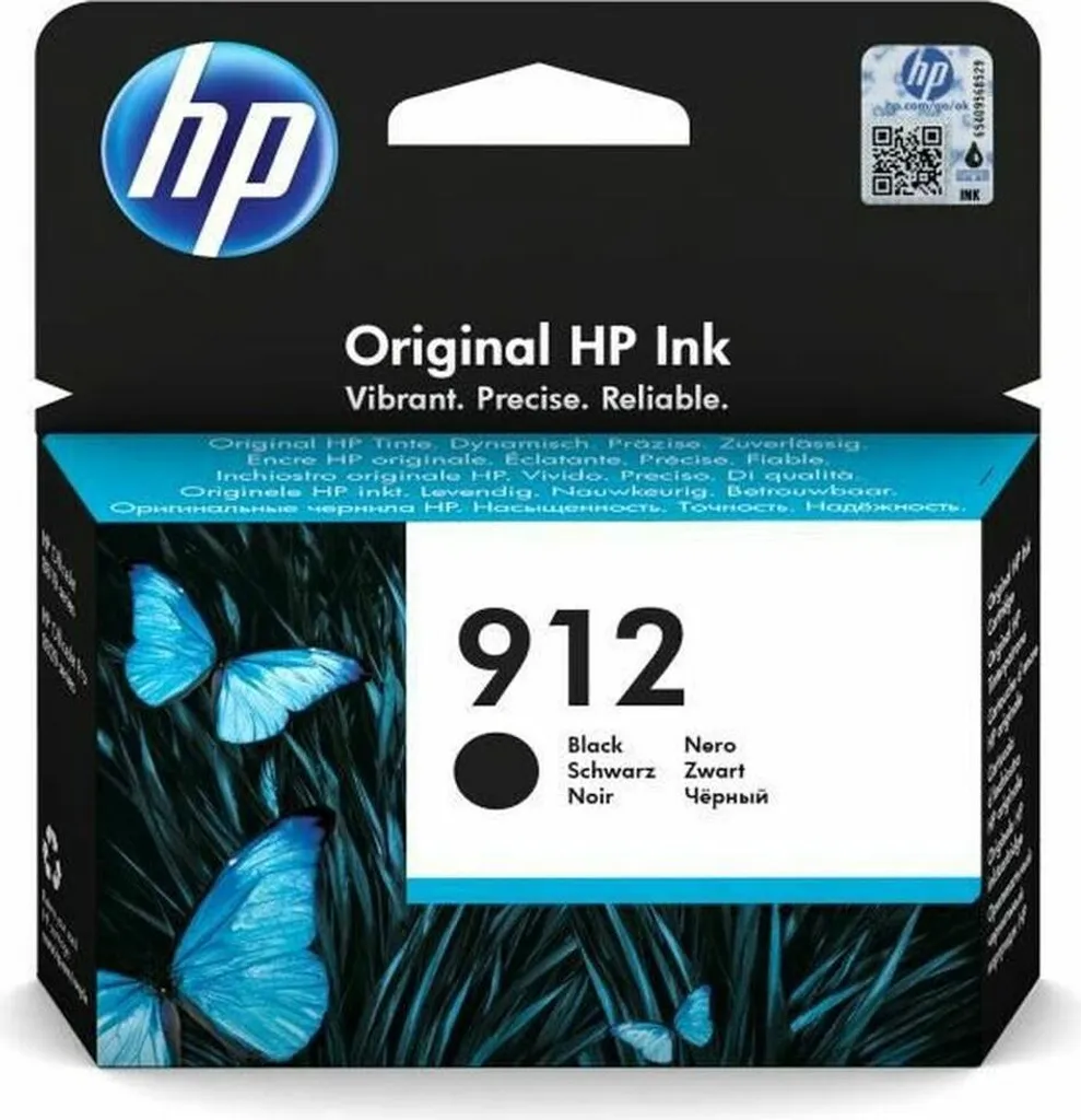 Cartouche HP 912 Noir 8,29ml pour impressions pro de qualité (Originale)