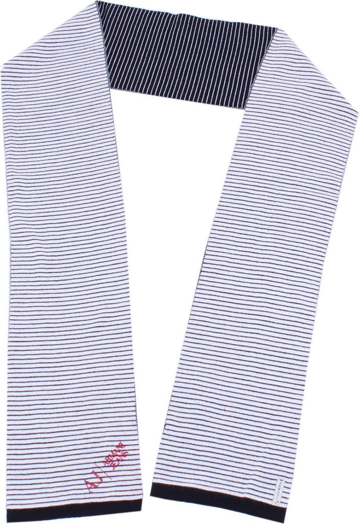 9258X sciarpa uomo ARMANI JEANS blue/white wool scarf men