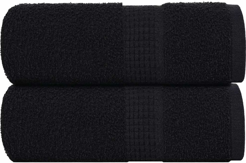 Gästetücher FROGN 2 Stk. Schwarz 30x50 cm 360 g/m²