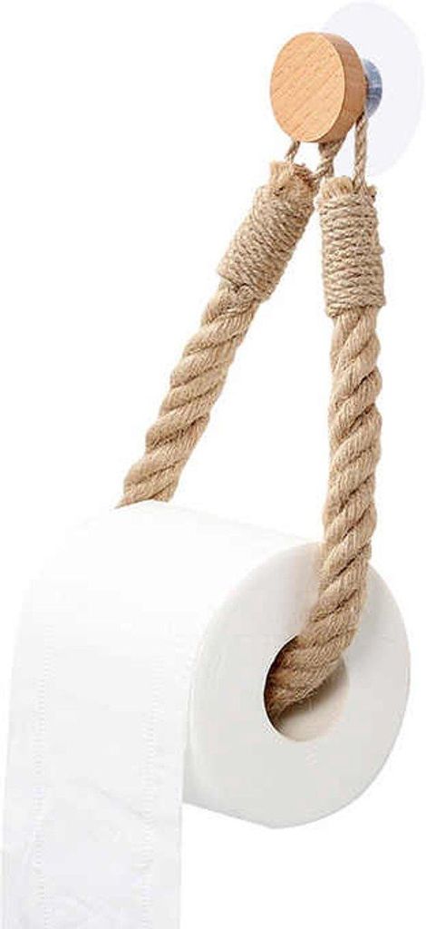 Toiletrolhouder - Jute toiletrolhouder - Zelfklevend - Productafbeelding 