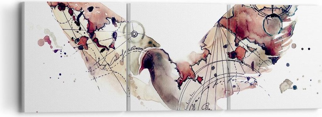 Bild auf Leinwand - Leinwandbild - Vogel Abstraktion - 90x30cm - Wand Bild - Wanddeko - Wandbilder - Leinwanddruck - Bilder - Kunstdruck - Wanddeko...