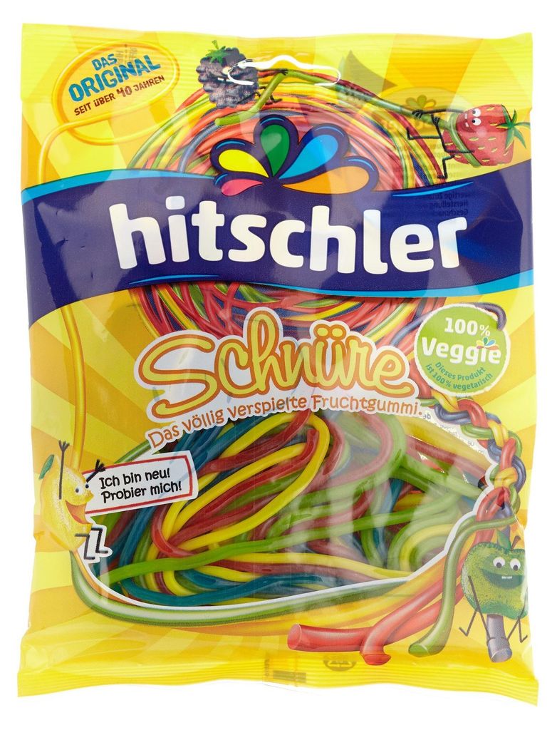 Hitschler Fruchtgummi-Schnüre, 4 Farben, 125g Produktbild 