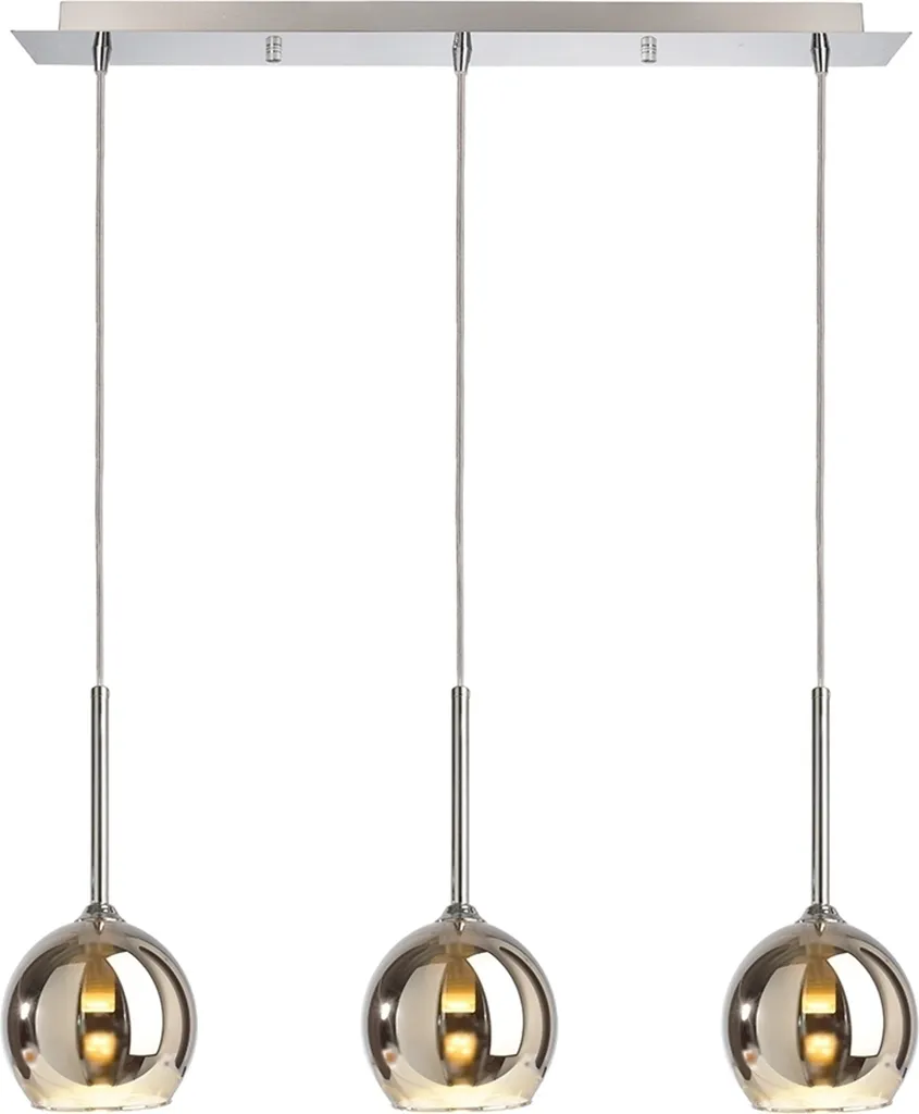 Light Impressions Deko-Light lampada a sospensione Baa 220-240V AC/50-60Hz G9 3x max. 28,00 W argento 342115