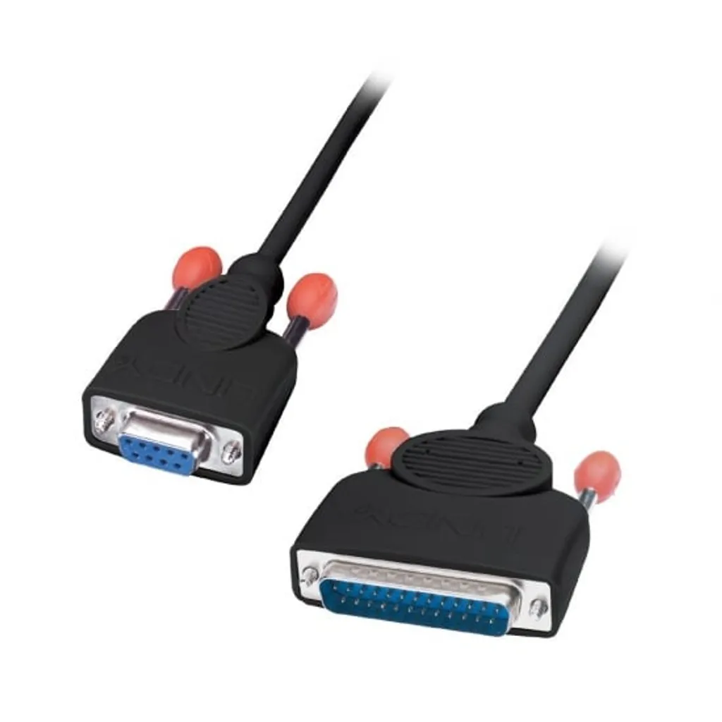 Cavo Seriale Professionale Lindy 30293 DB9 a DB25 2 Metri - 1
