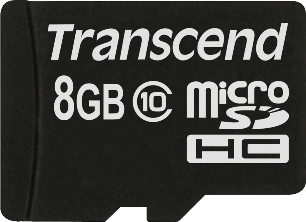 Transcend microSDHC 8GB Classe 10 - Memoria Affidabile per Foto e Video - 1