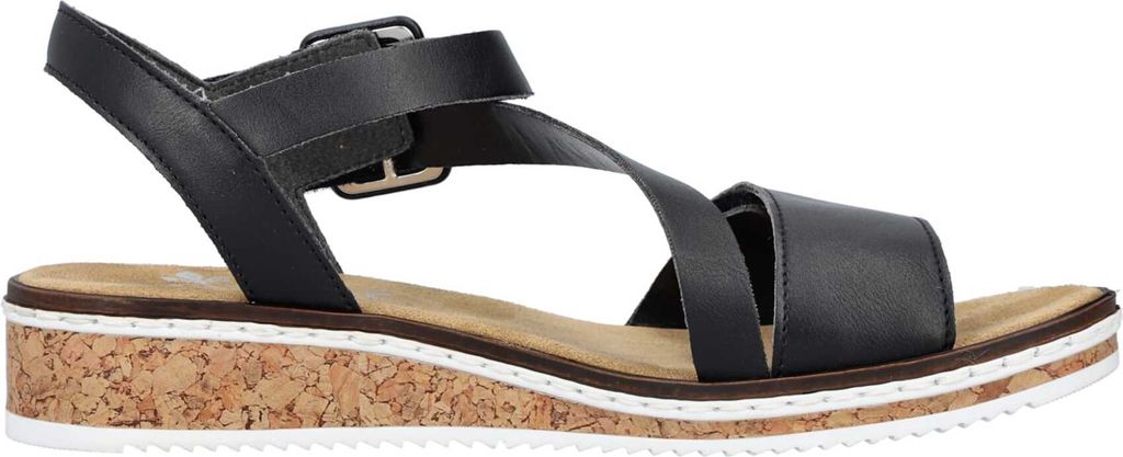 Rieker Damen Sandale Keilsandalette Klettverschluss V3660, Produktbild 5