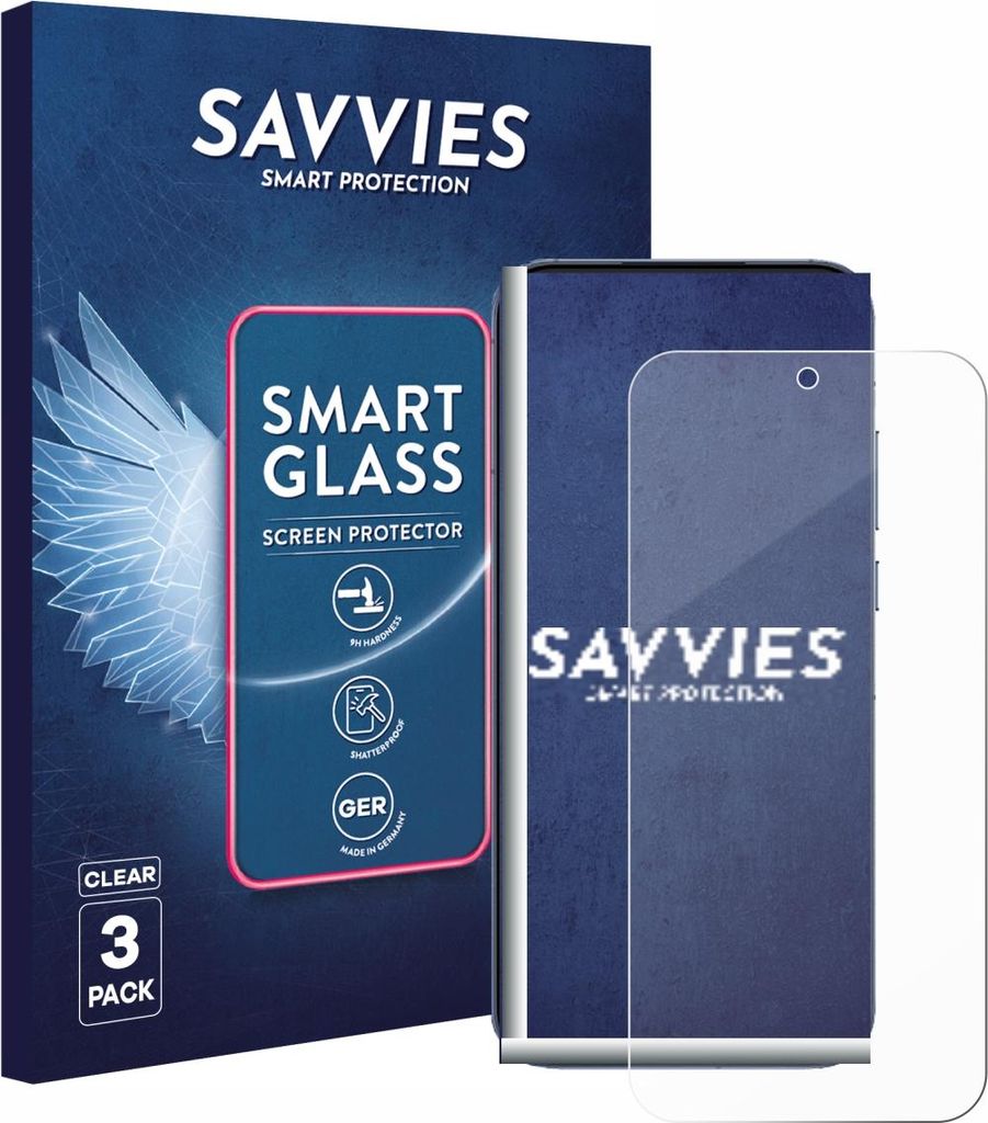 3x Savvies Schutzglas Folie für realme GT 8 Pro 9H Panzer Schutzfolie Glas Displayschutz klar transparent