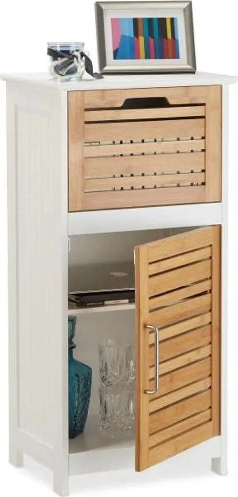 Arredo Casa in Bambù Bianco: Tavolino Laterale per Cameretta e Salotto
